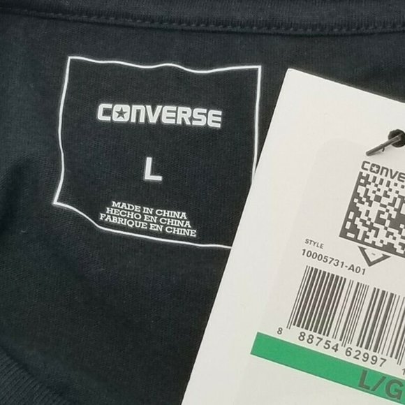 Converse Miami Mens Pride Graphic Tee Black 100% Cotton T-Shirt Size L - Picture 4 of 4